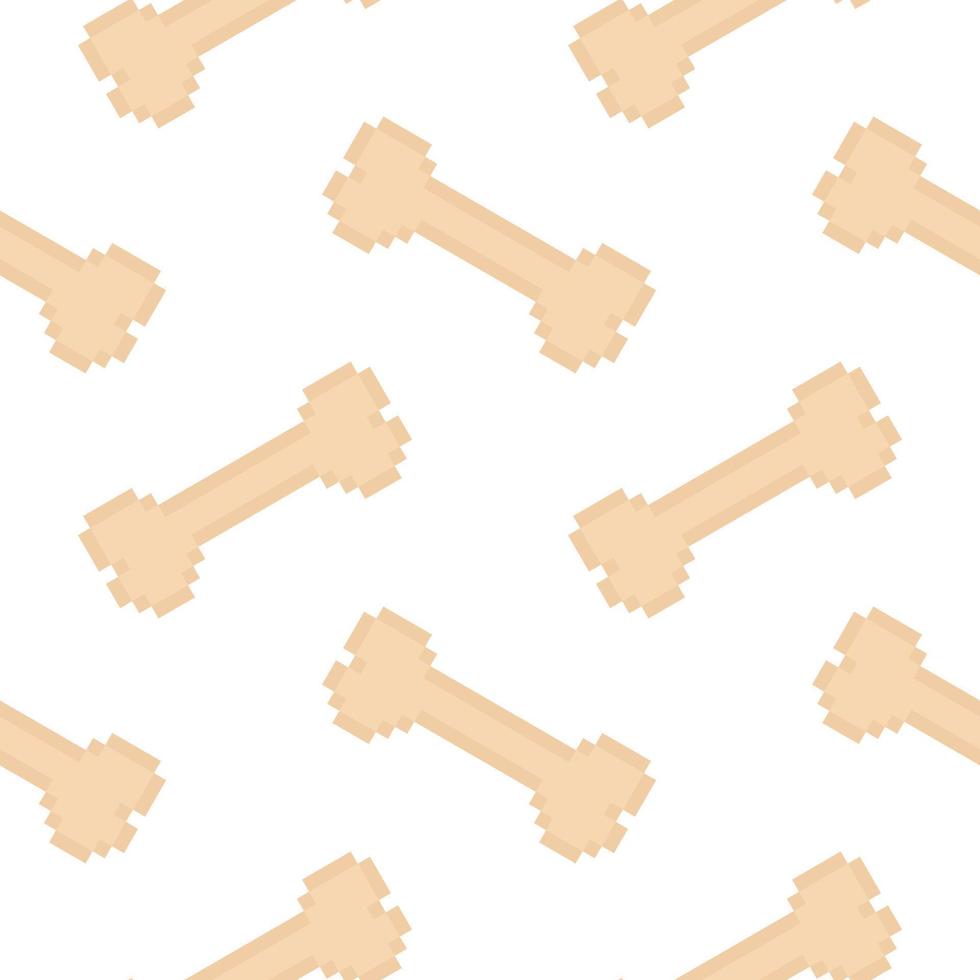 bone seamless pattern in pixel style vector