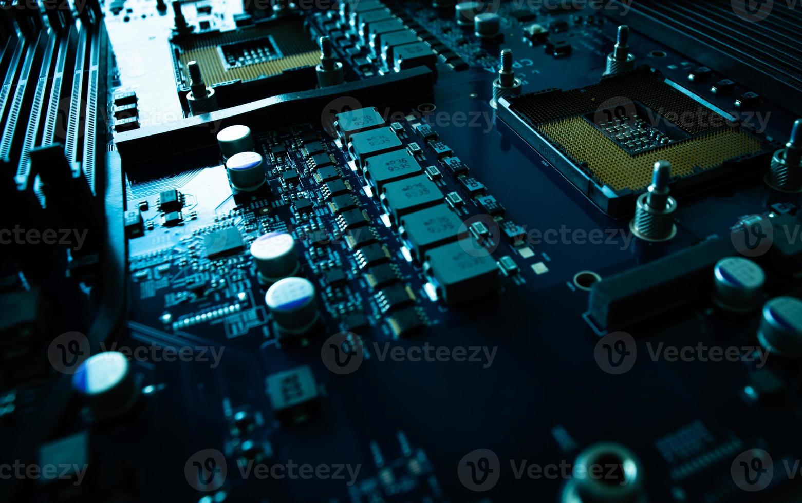 Circuit computer motherboard, Circuit chip board. photo