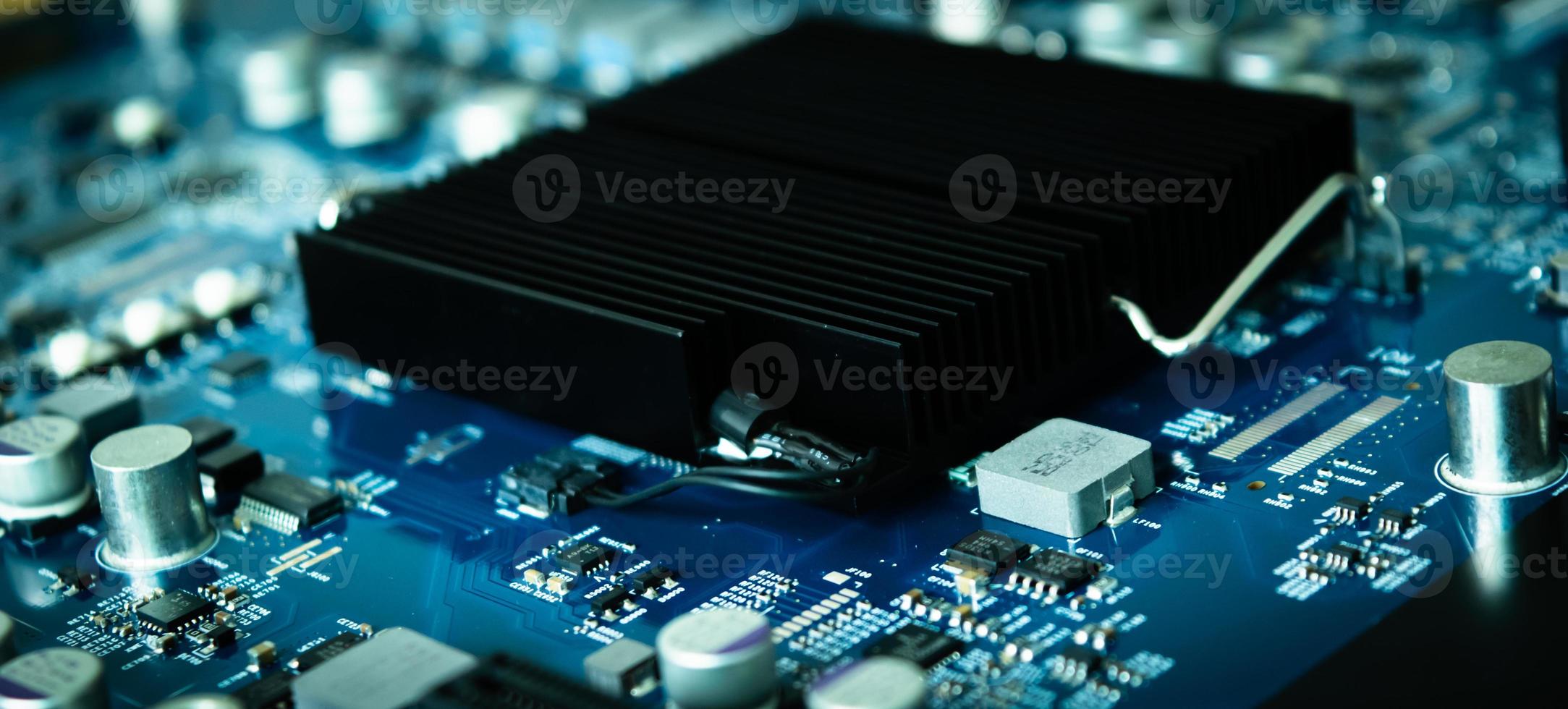 Circuit computer motherboard, Circuit chip board. photo