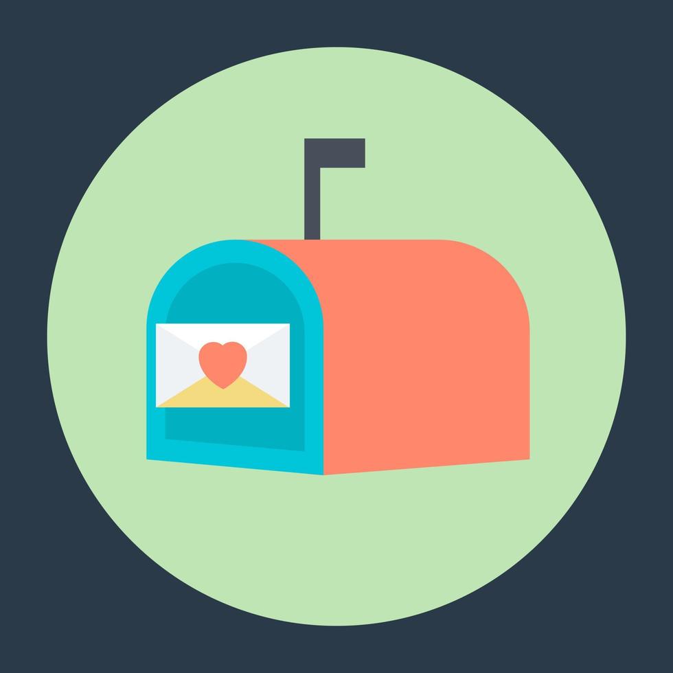 Mailbox with Heart vector