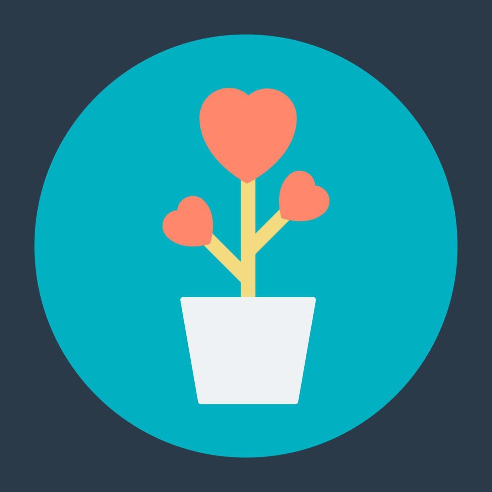 Hearts on Plant vector