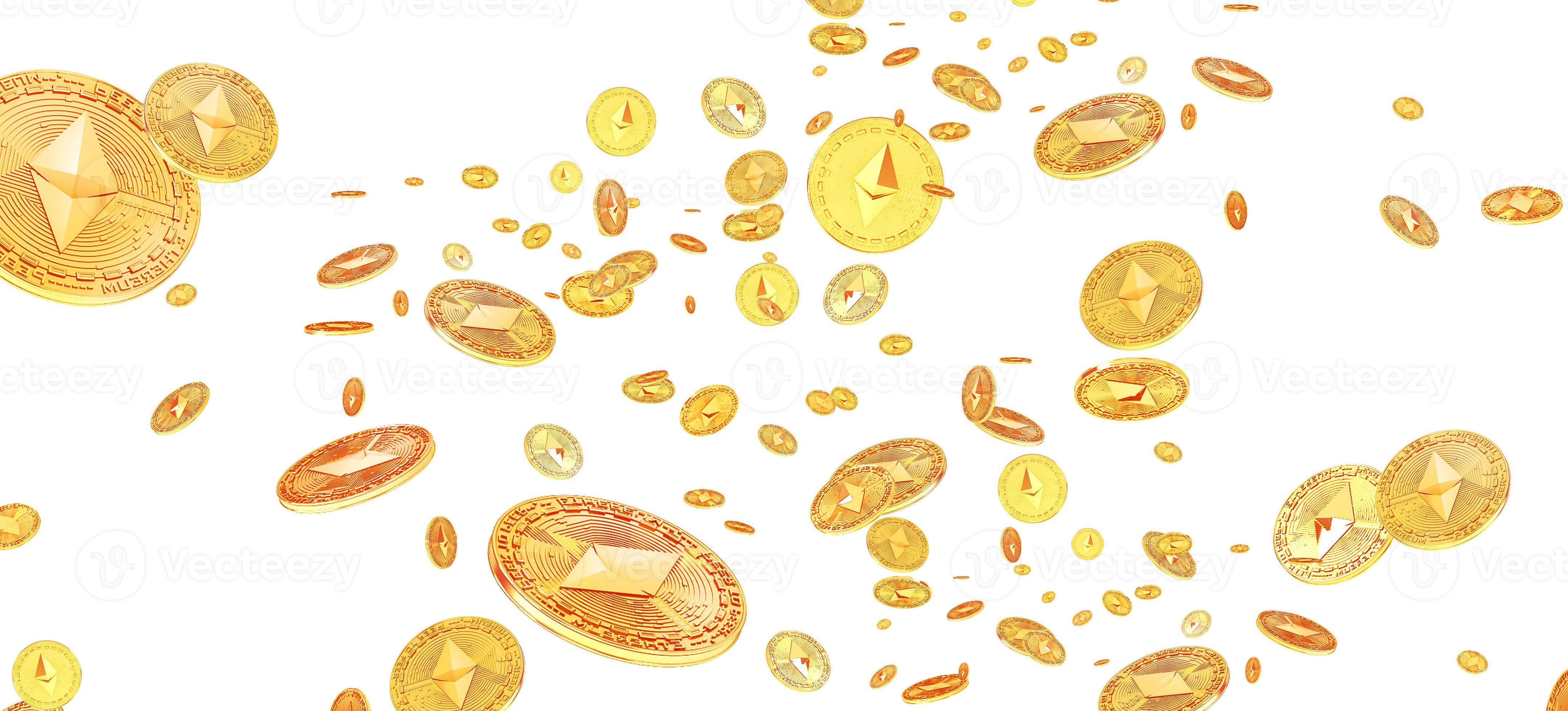 crypto rain fall coin 6524200 Stock Photo at Vecteezy