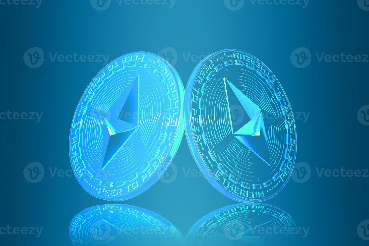 ethereum coin with futuristic concept for background presentation photo