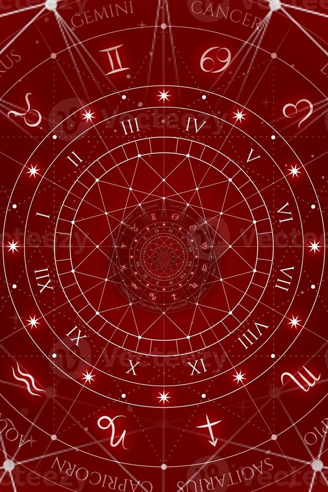 ilustración de fondo de signo de astrología y alquimia foto