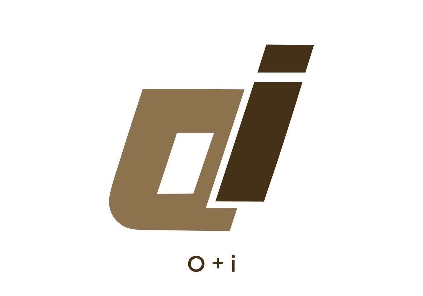 Brown color of OI initial letter vector