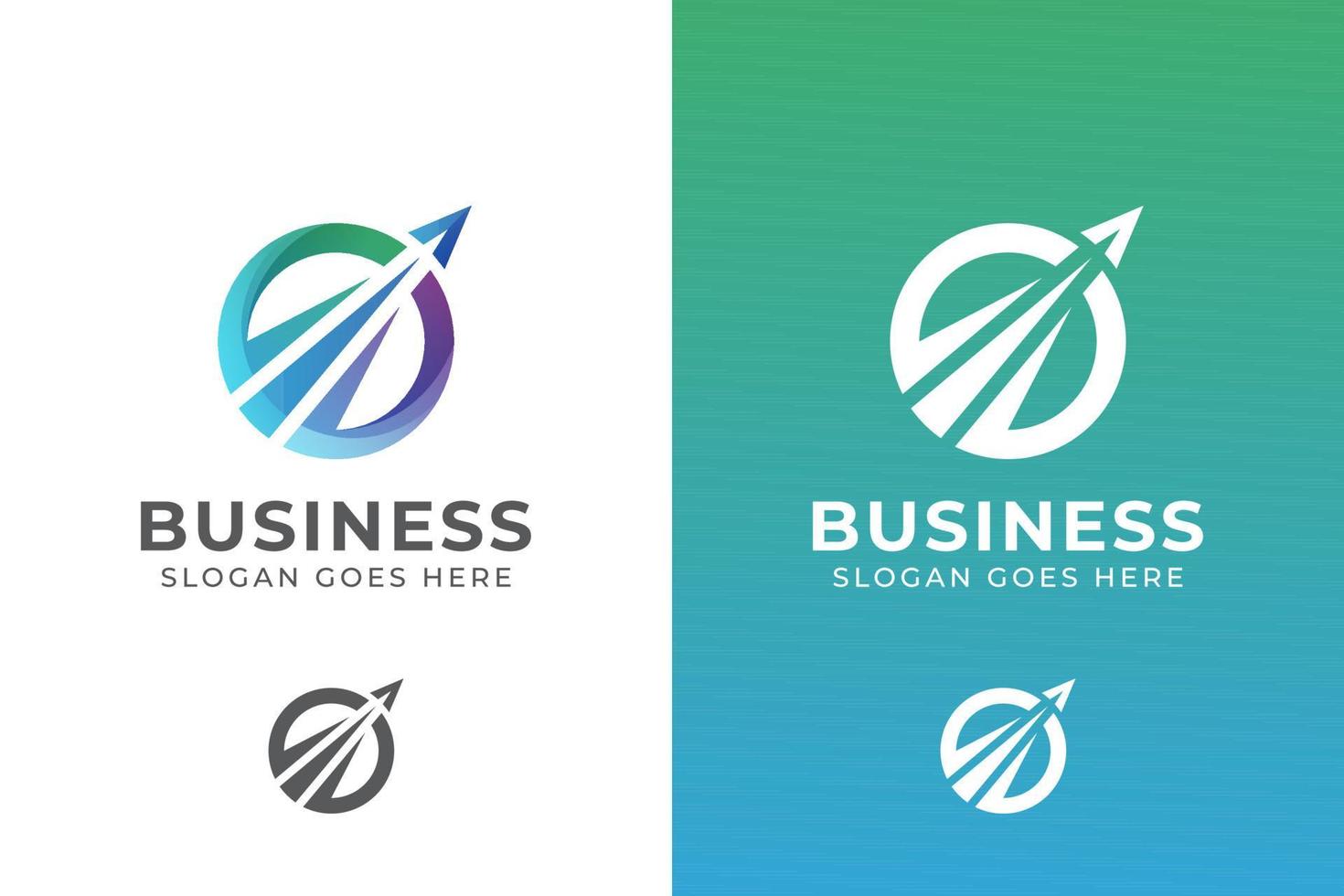 logotipo de empresa de círculo elegante. diseño de logotipo de agencia de viajes de negocios vector