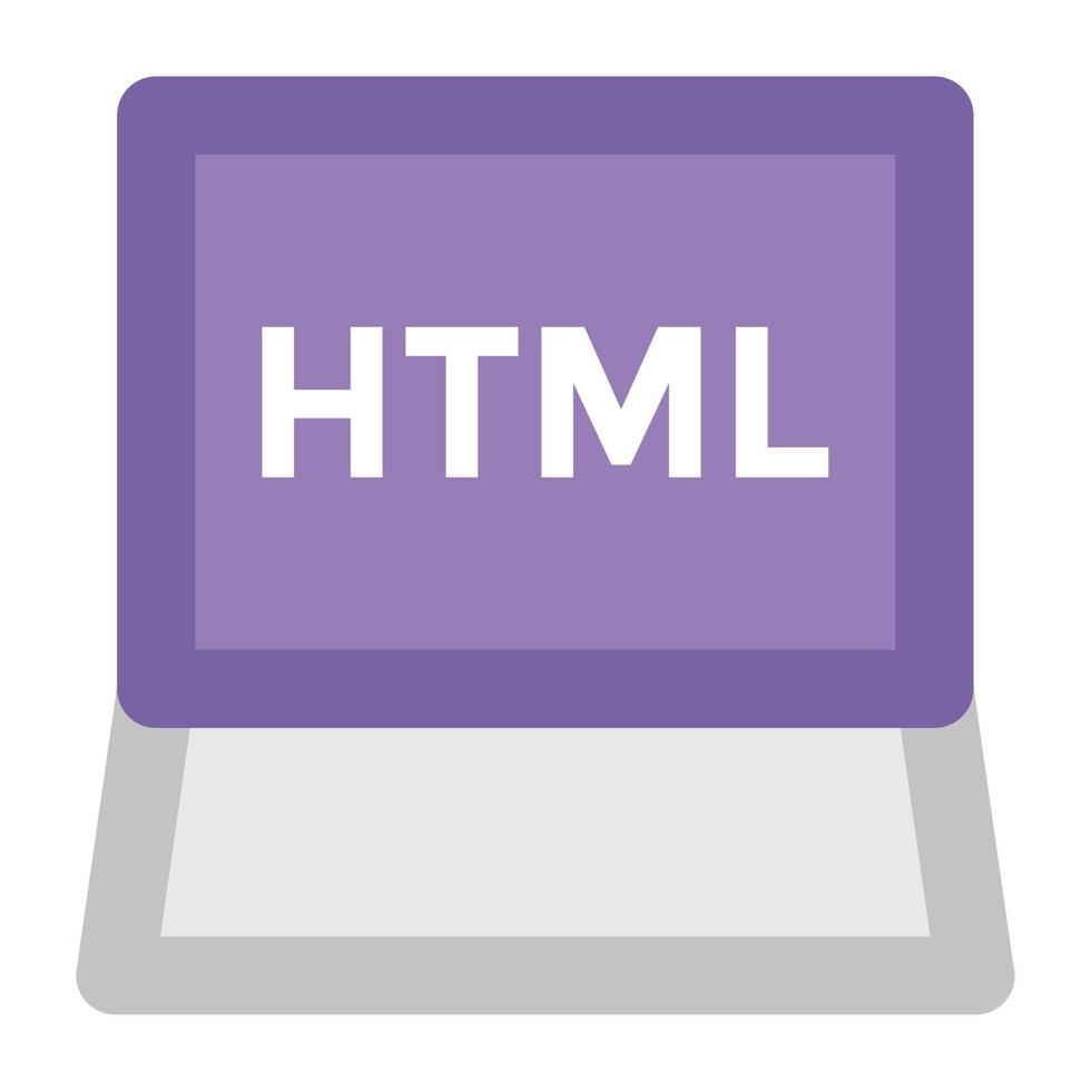 Trendy HTML Concepts vector