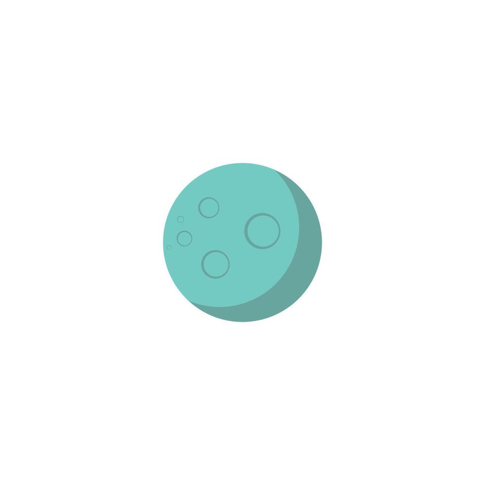 Moon icon logo flat design illustration vector