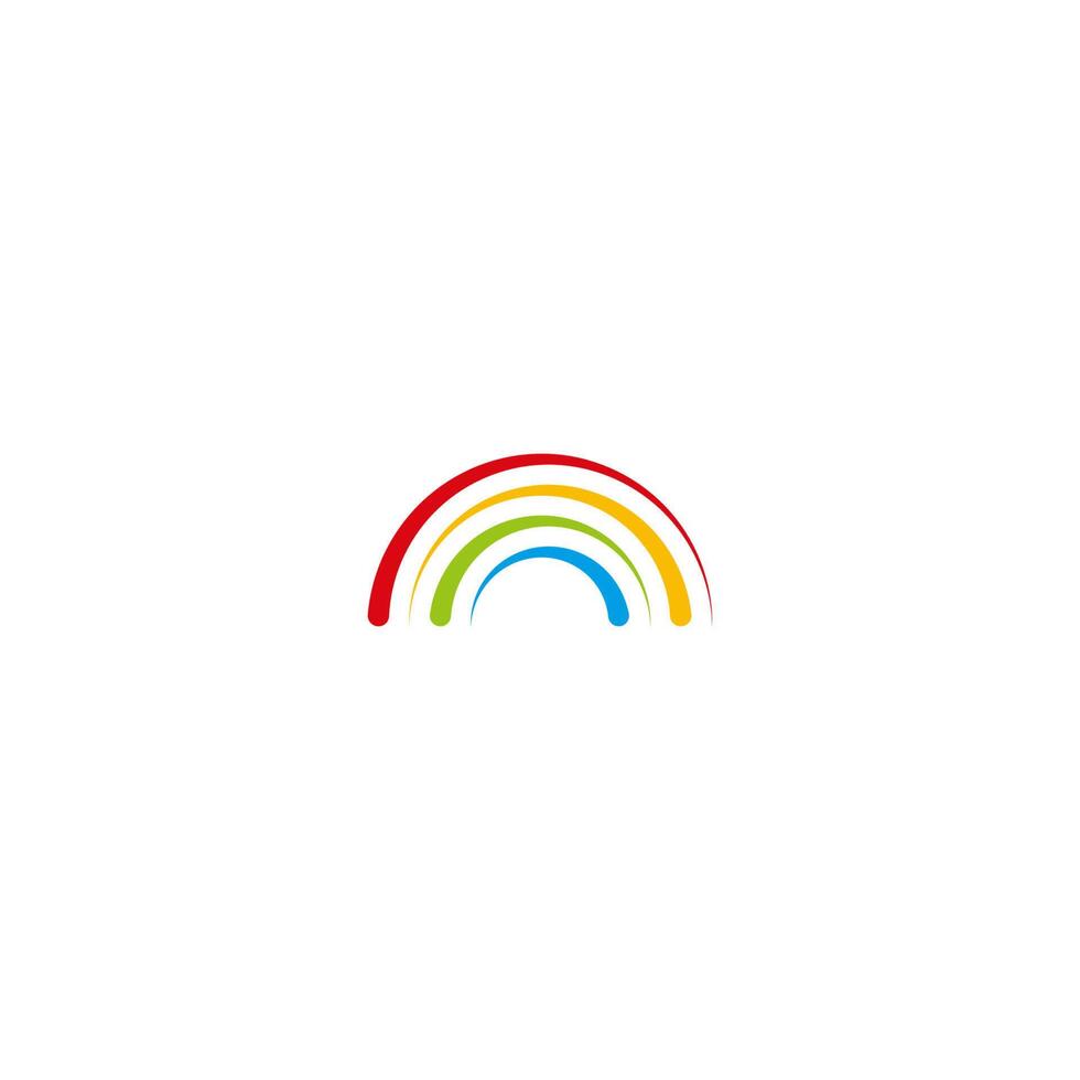 Rainbow icon logo design illustration template vector