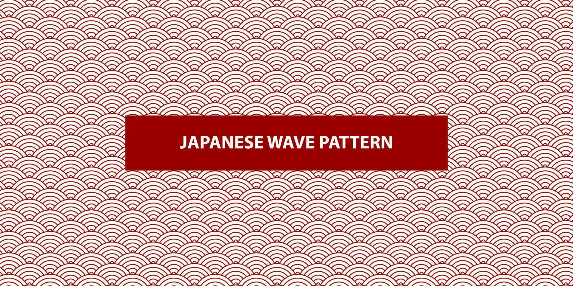 Japanese Wave Pattern Background vector
