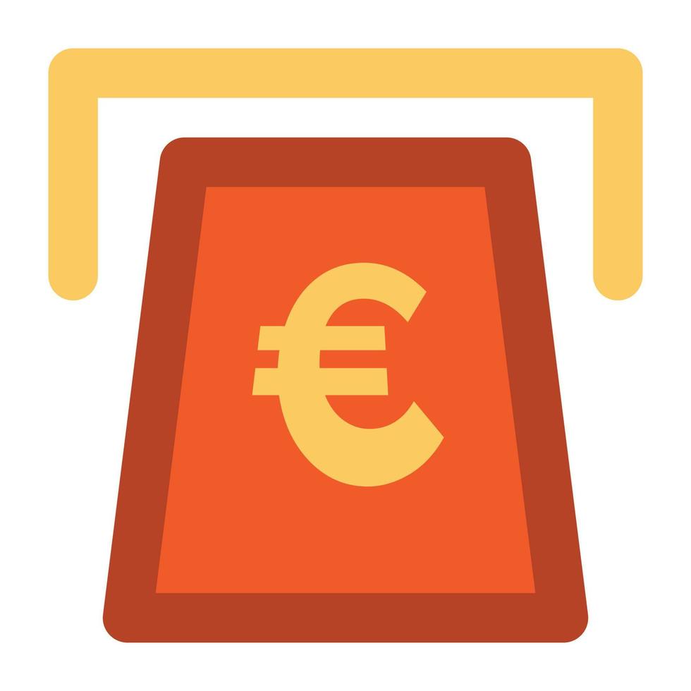 conceptos de retiro de euros vector