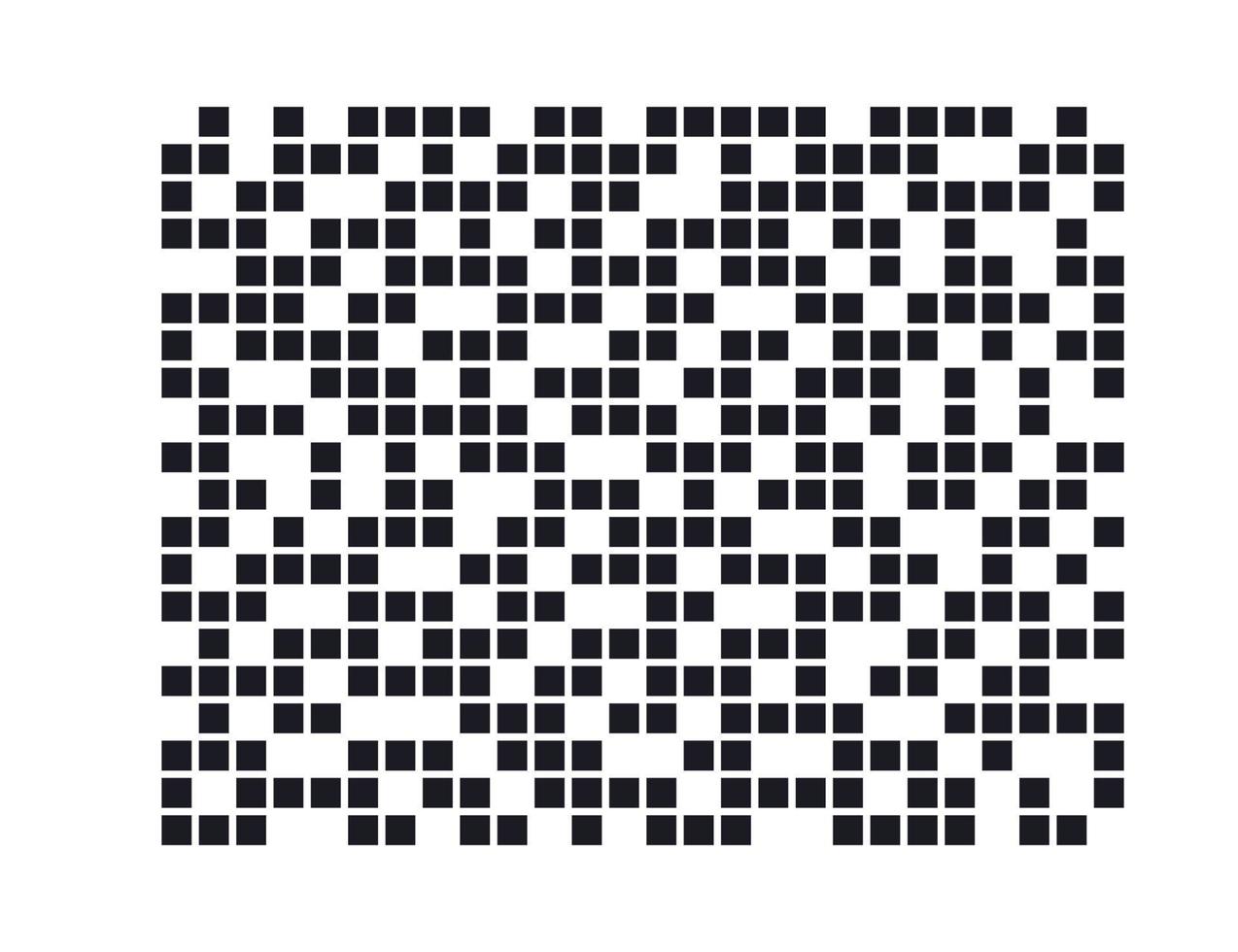 Pixel disintegration background. Decay effect. Dispersed dotted pattern. Concept of disintegration. Abstract pixel mosaic texture with simple square particles. Vector illustration on white background