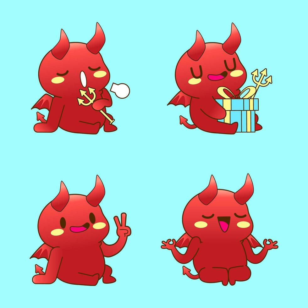 cute little devil drawing cartoon, devil and demon sticker 6529049