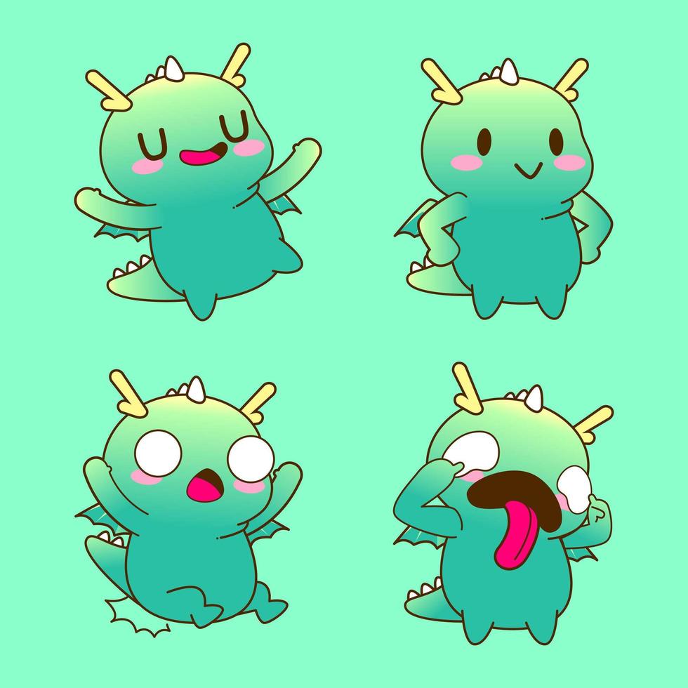 cute dragon drawing cartoon, dragon sticker 6529050 Vector Art at Vecteezy