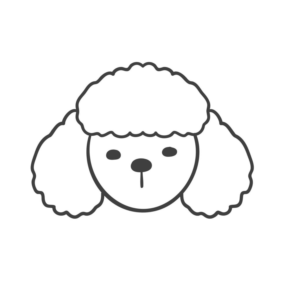 Lines of the faces of various breeds of dogs decorate coloring book for kids vector