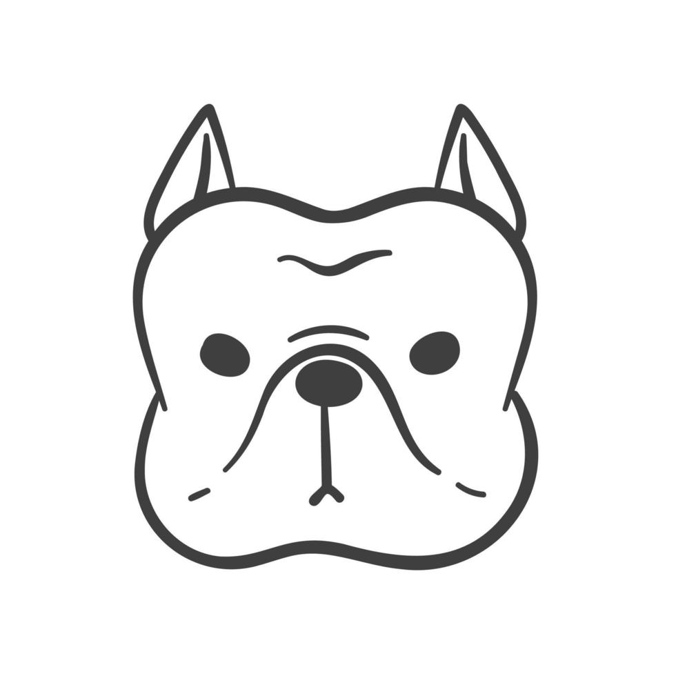 Lines of the faces of various breeds of dogs decorate coloring book for kids vector