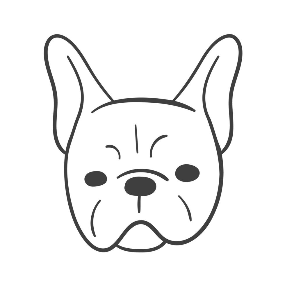 Lines of the faces of various breeds of dogs decorate coloring book for kids vector