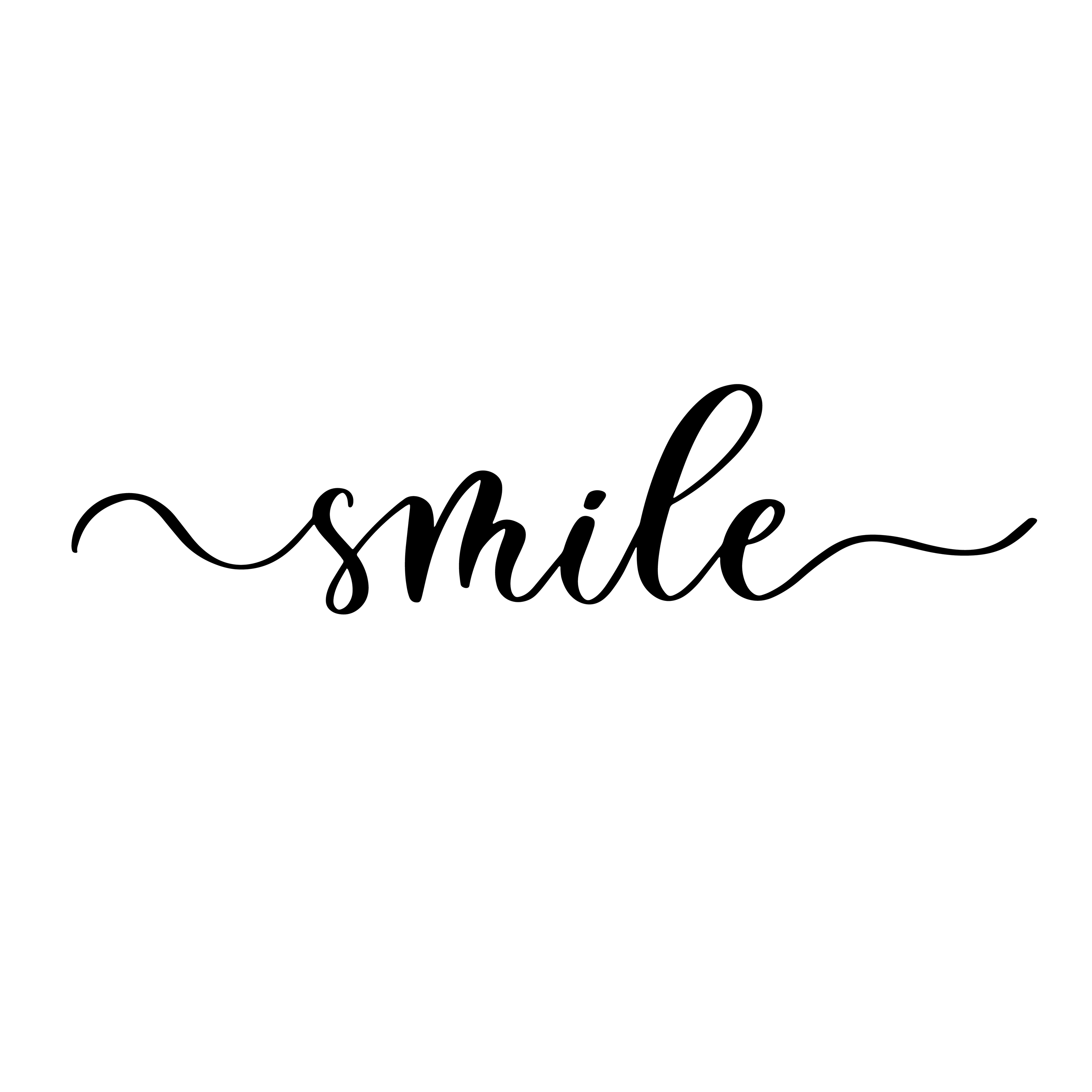 Smile - vector calligraphic inscription with smooth lines. 6529905 ...