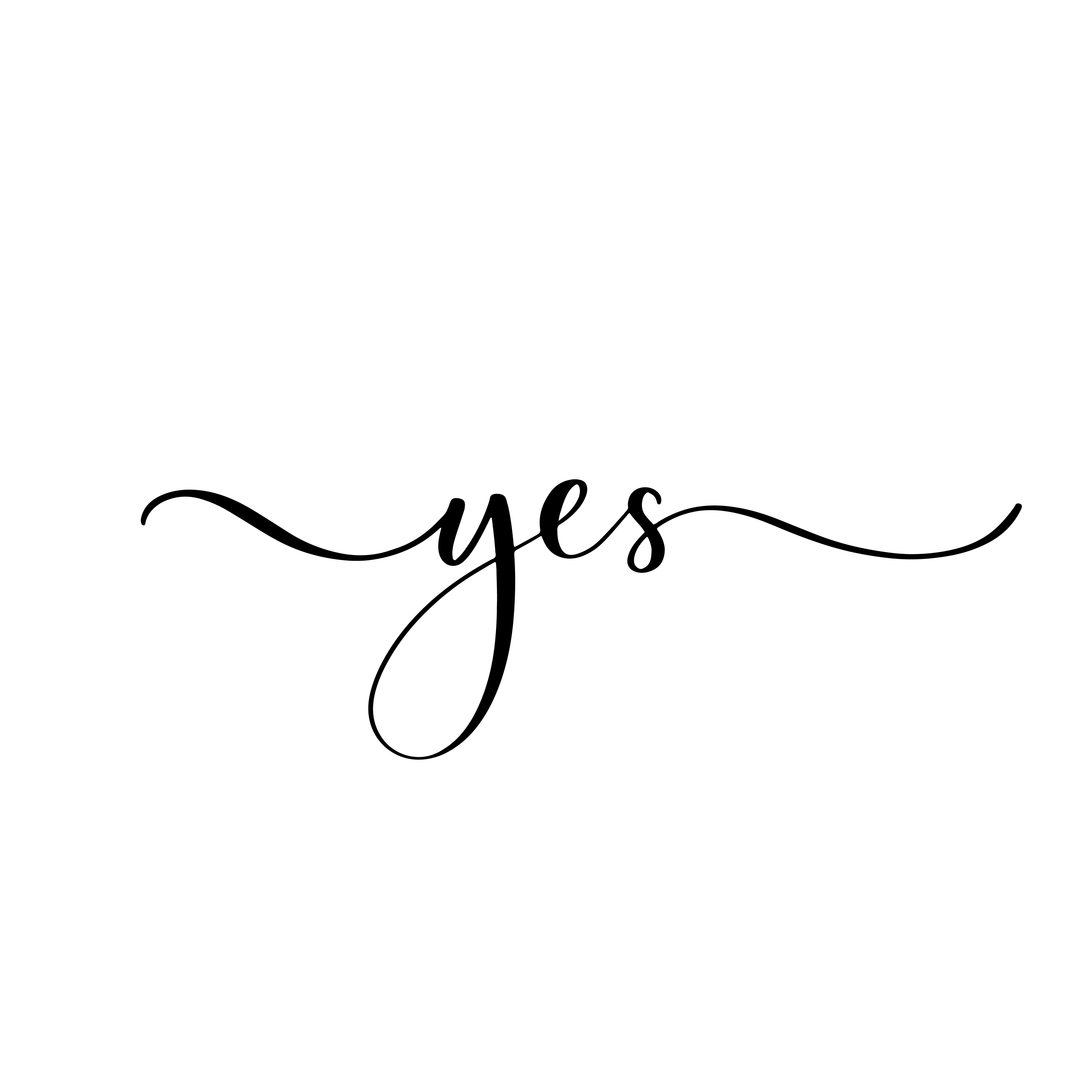 Slogan Yes with smooth lines. Vector success quotes for banner or wallpaper.  6529965 Vector Art at Vecteezy