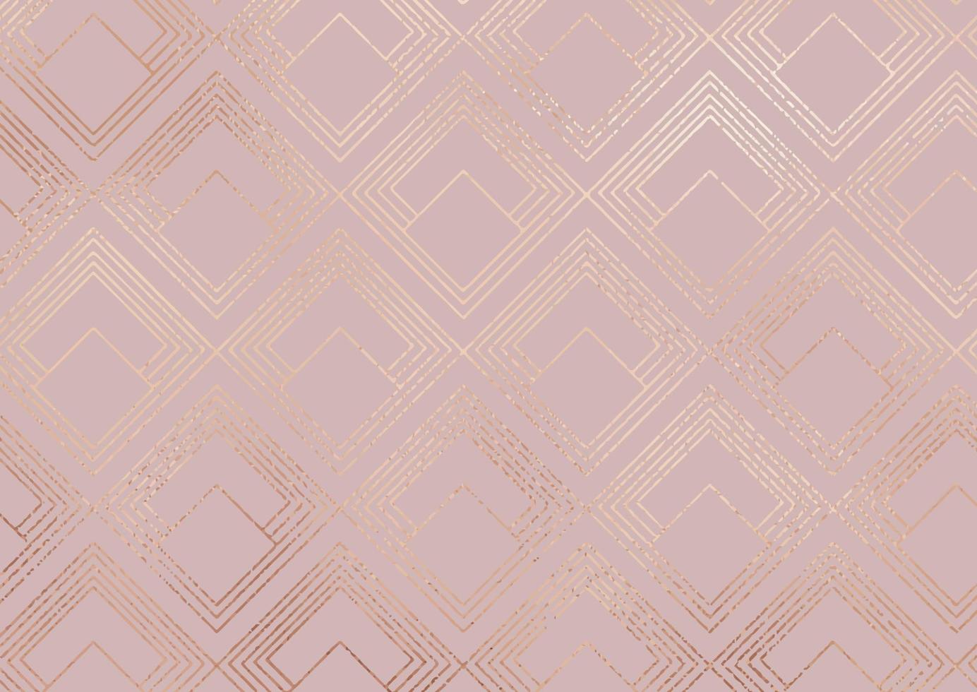 fondo de patrón decorativo de hoja de oro rosa vector