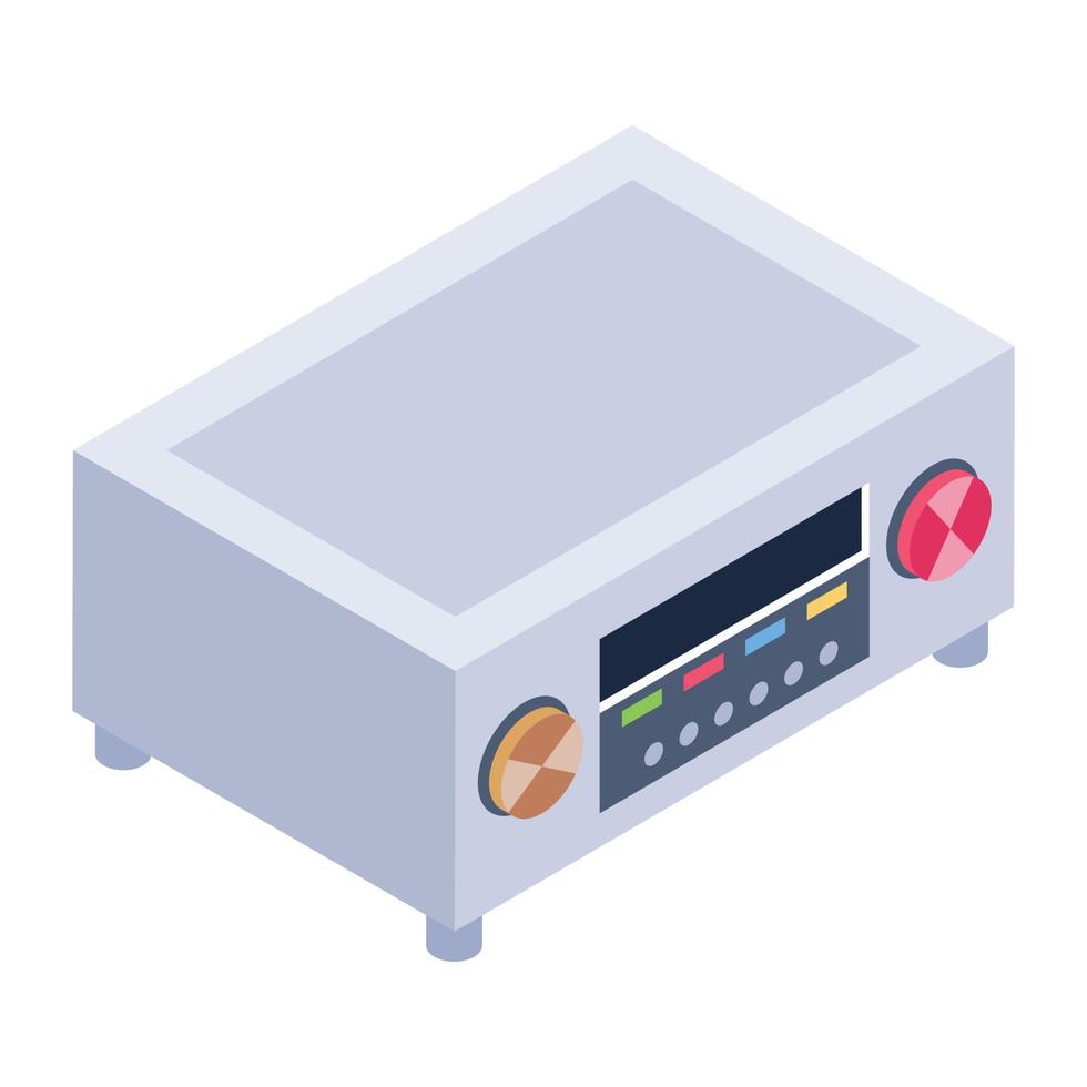 Cd rom icon, vcr isometric vector design.