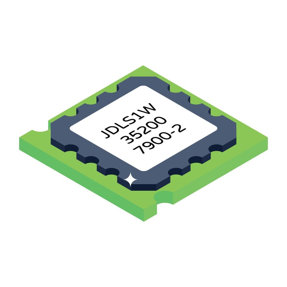 Trendy vector style of a RAM, random access memory