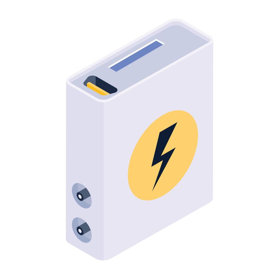 An icon design of power supply unit, editable vector