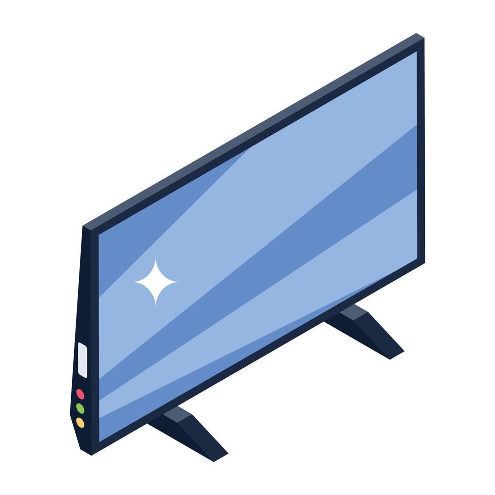 An icon design of lcd display, isometric style of liquid crystal display vector