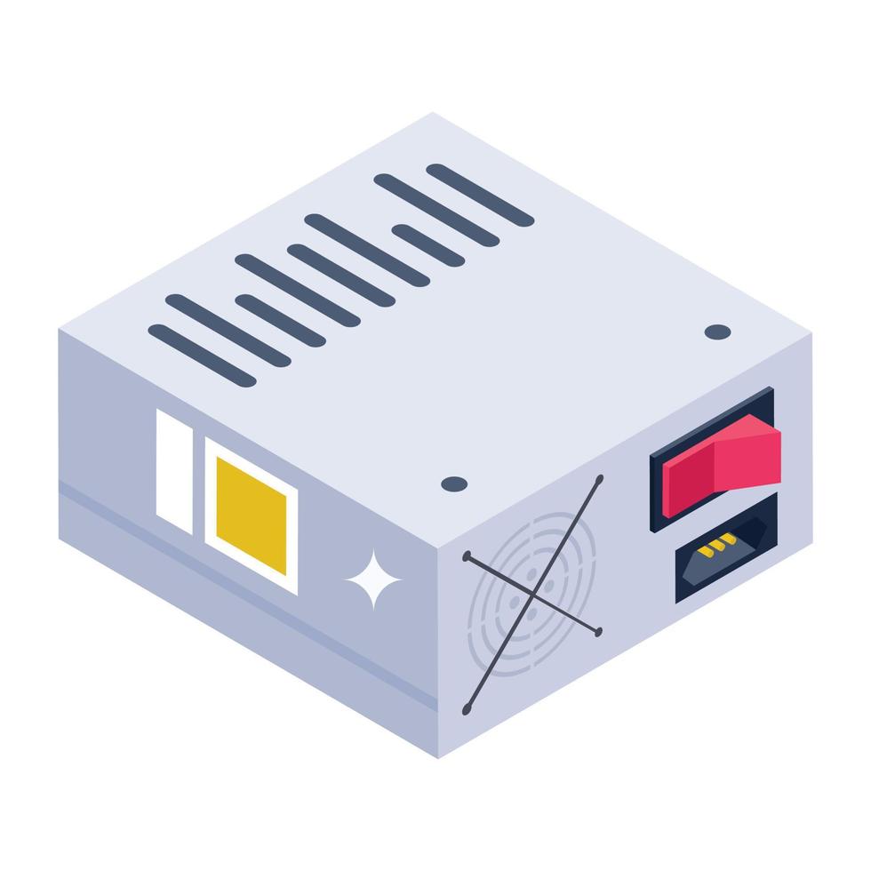 An icon design of power supply unit, editable vector