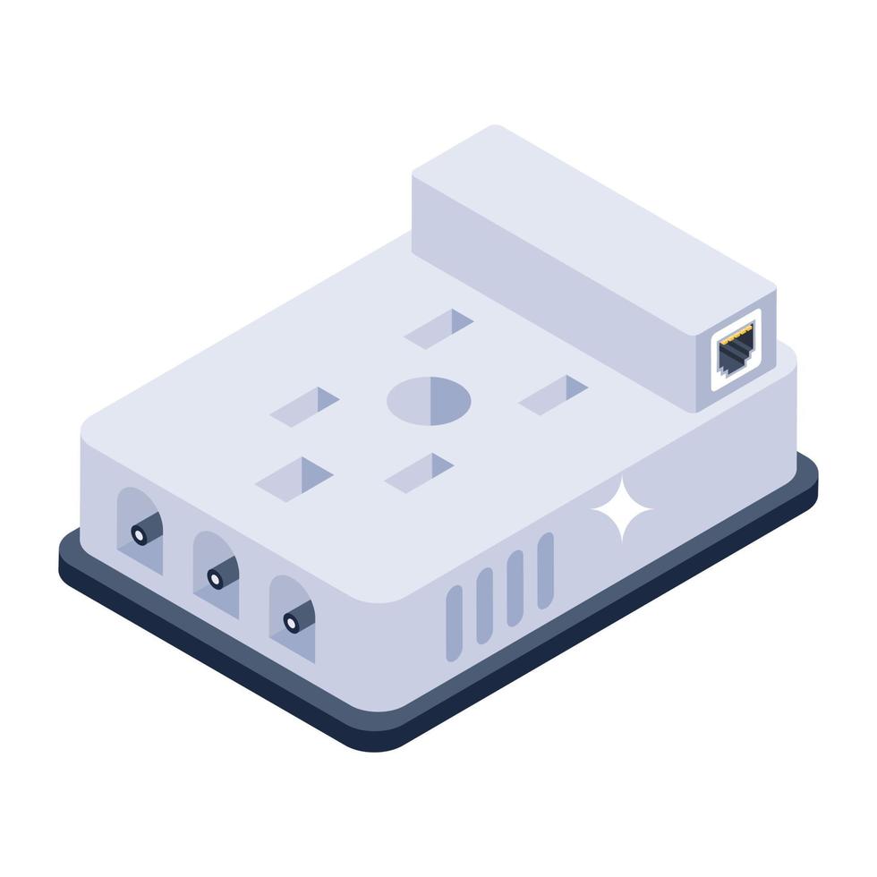 Editable design of power receptacle icon vector