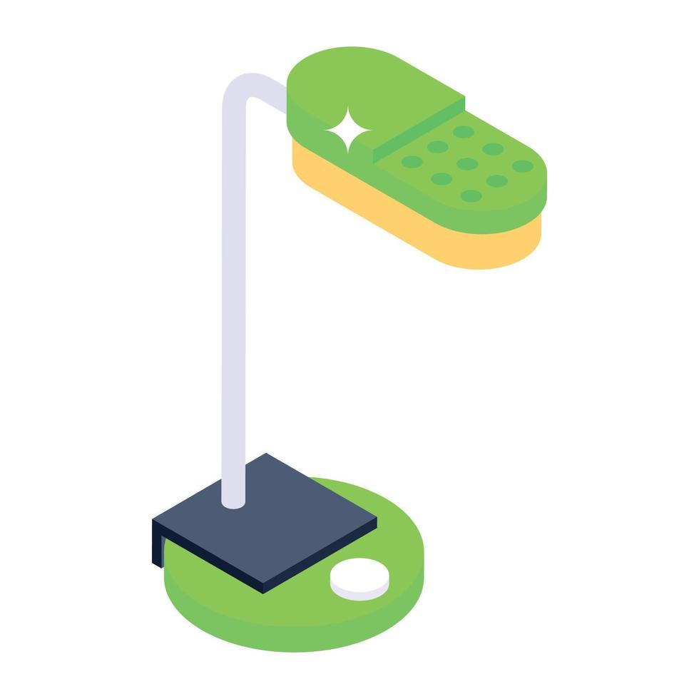 Editable isometric design of street lighting icon vector