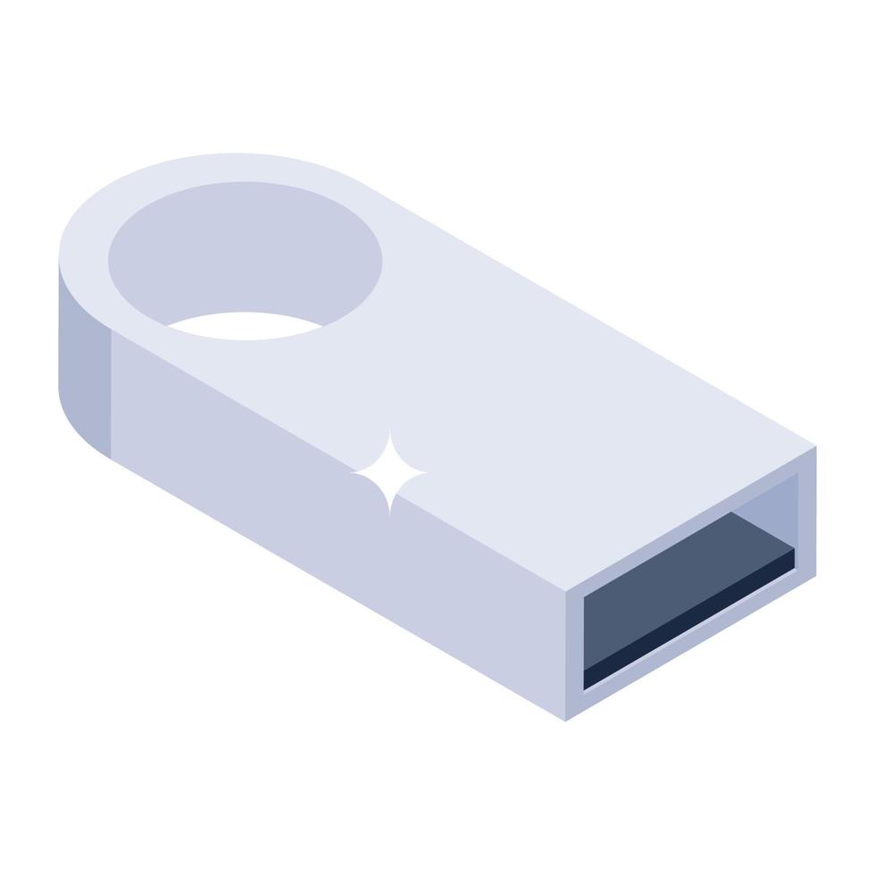 Universal serial bus, usb icon in modern isometric style vector