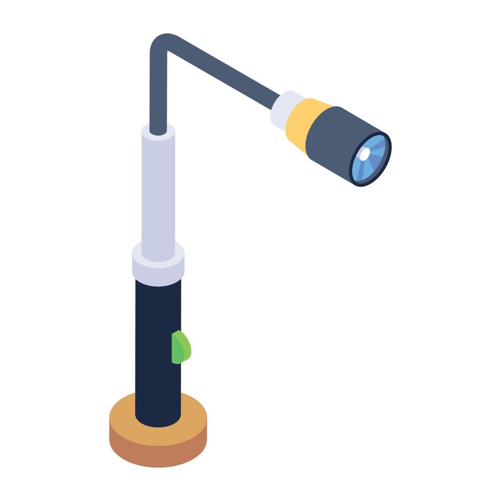 Editable isometric design of street lighting icon vector