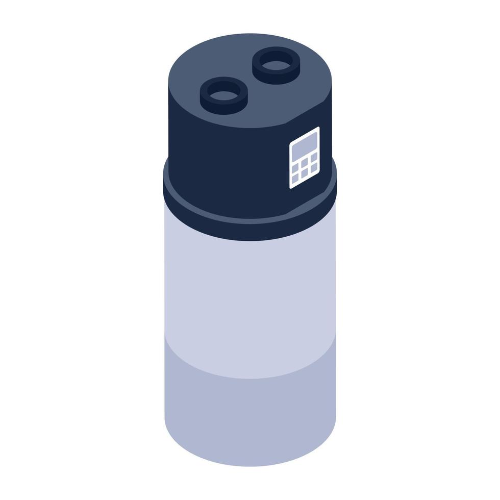 Rechargeable battery cells icon in isometric design vector