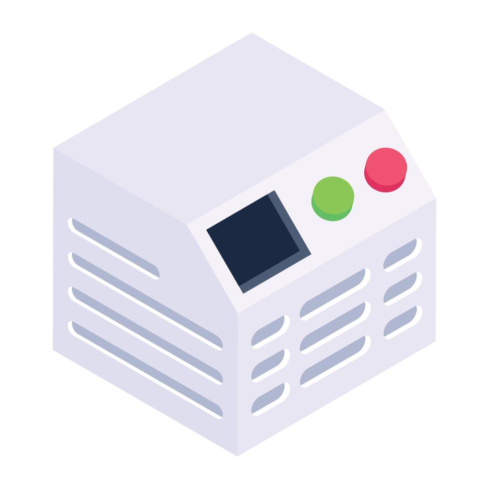 An icon of window ac in isometric style vector