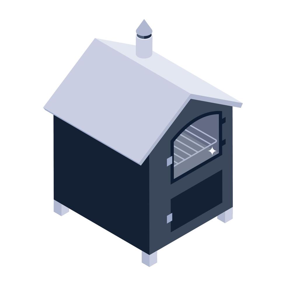 An icon design of wood burning stove, editable vector