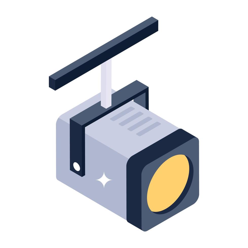 Closed circuit television, cctv camera surveillance eye icon in isometric style vector