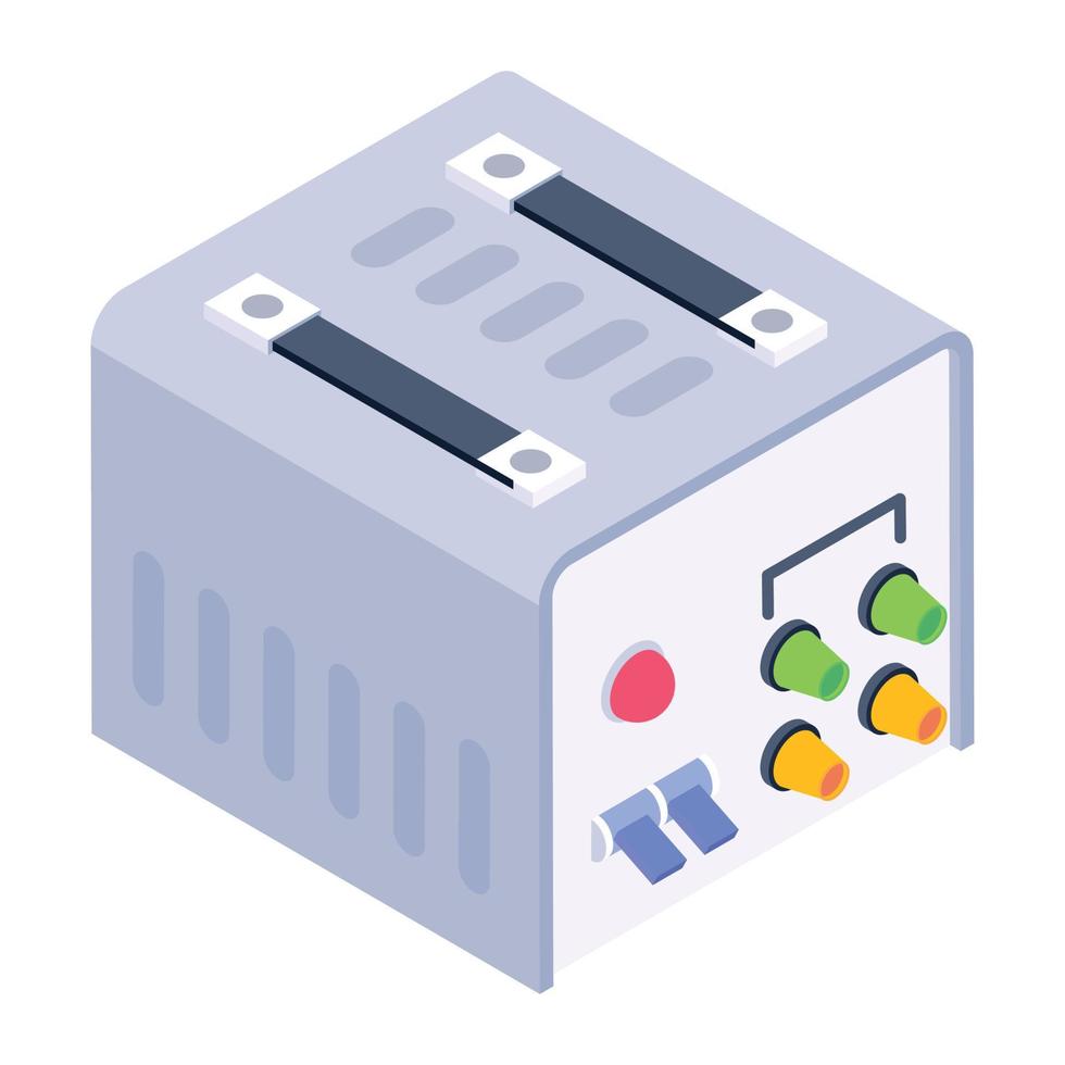 An icon design of power supply unit, editable vector