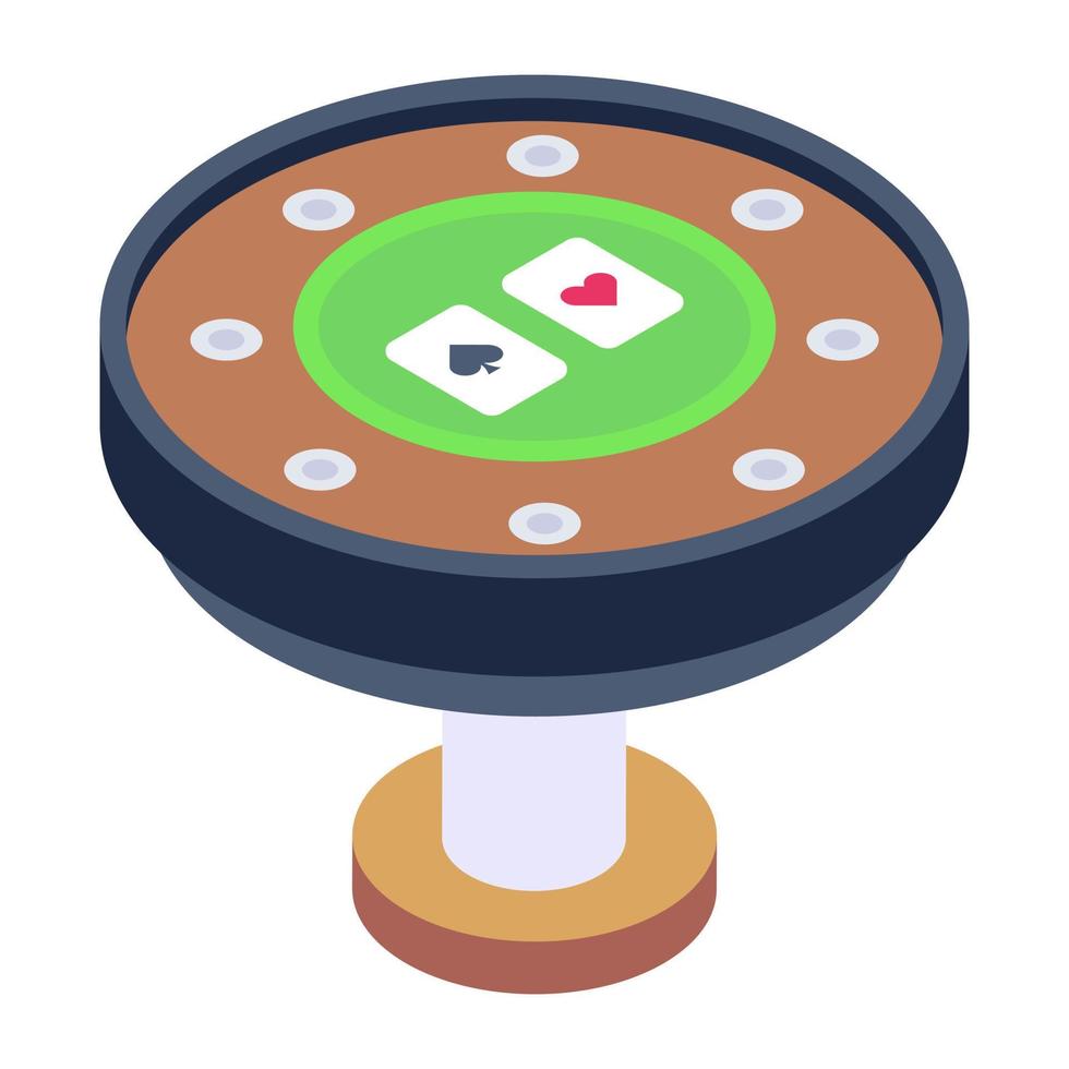 Icon of poker gaming, editable vector