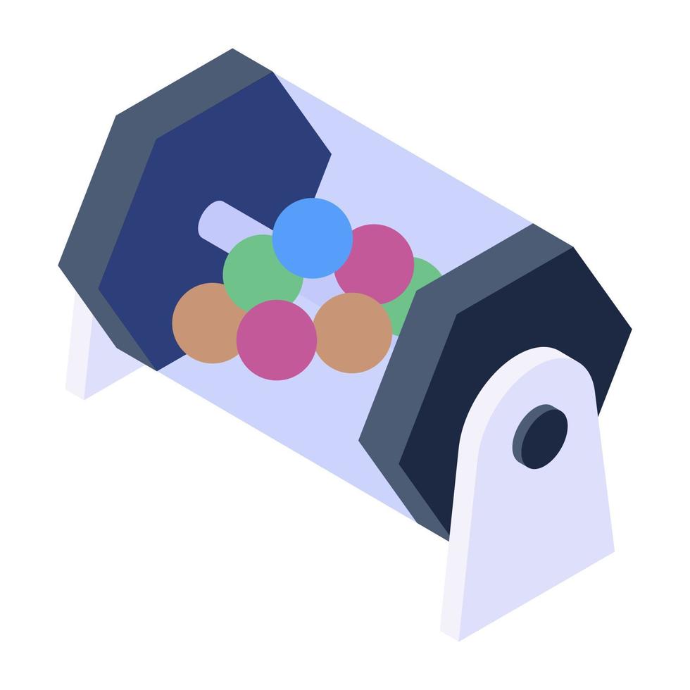 A casino candy machine isometric icon vector
