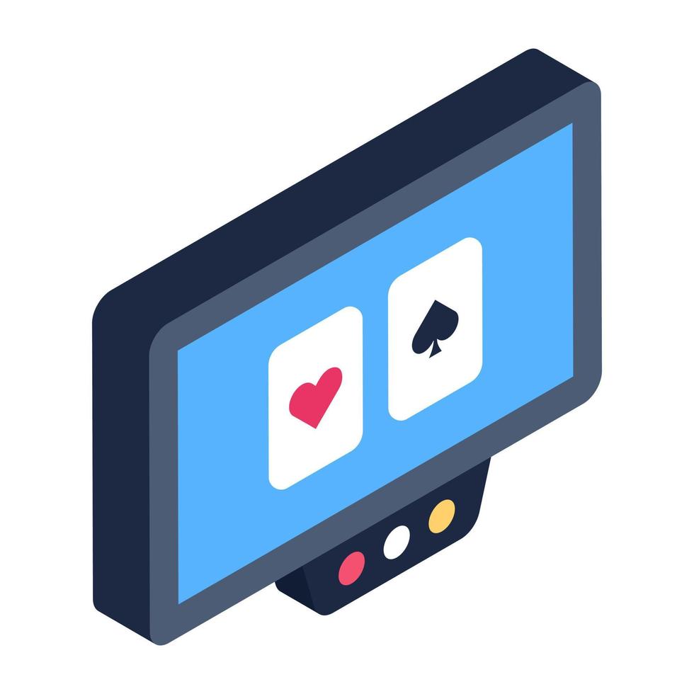 Icon of poker gaming, editable vector