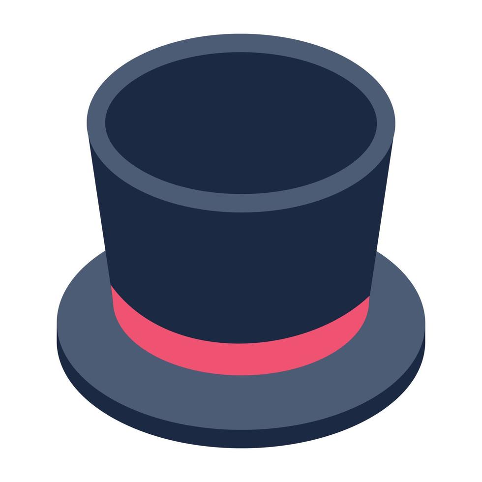 Trendy isometric vector design of magician hat icon