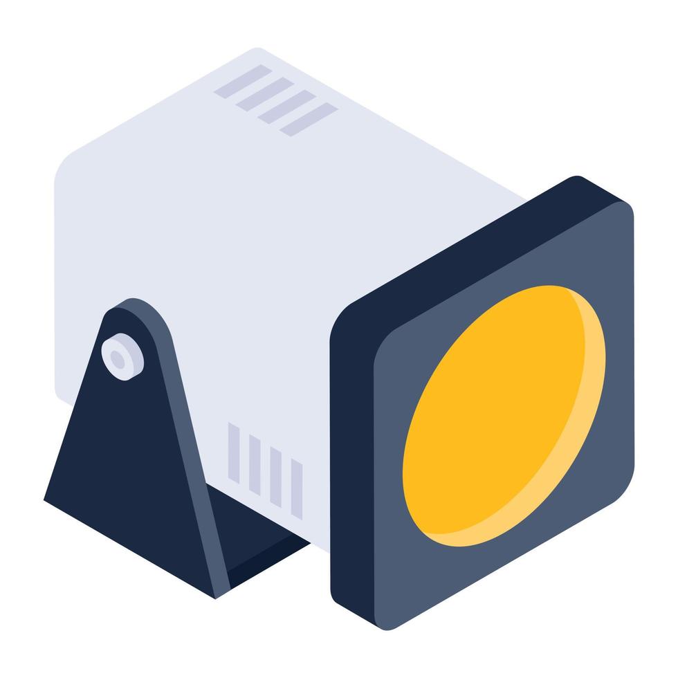 Isometric editable icon design of spotlight vector