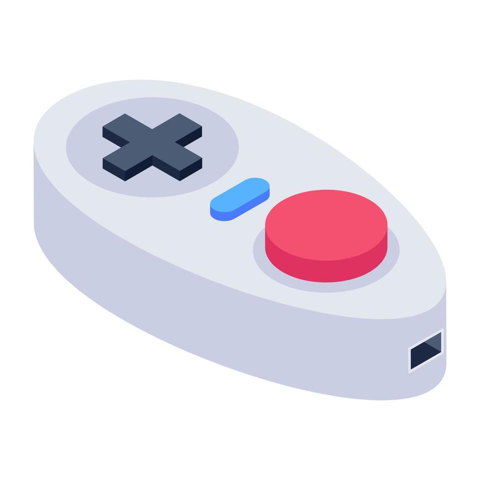 Game controller isometric style icon vector