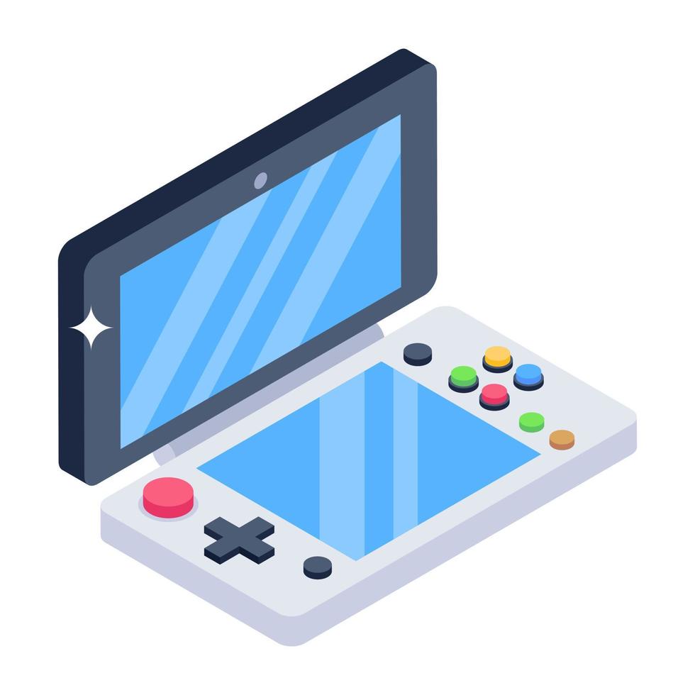 Video consoles playstation in isometric style icon vector