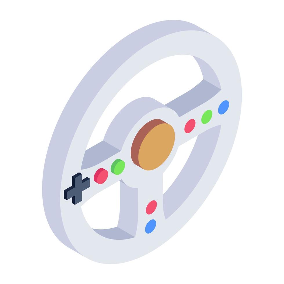 Game steering isometric style icon, editable vector