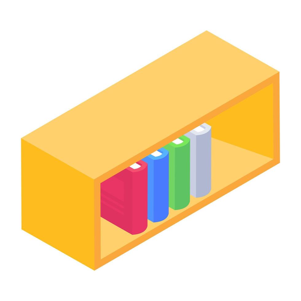 A trendy design icon of book rack vector
