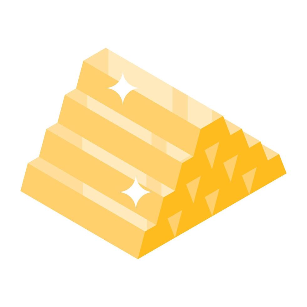 Design of billion, trendy vector style of gold stack