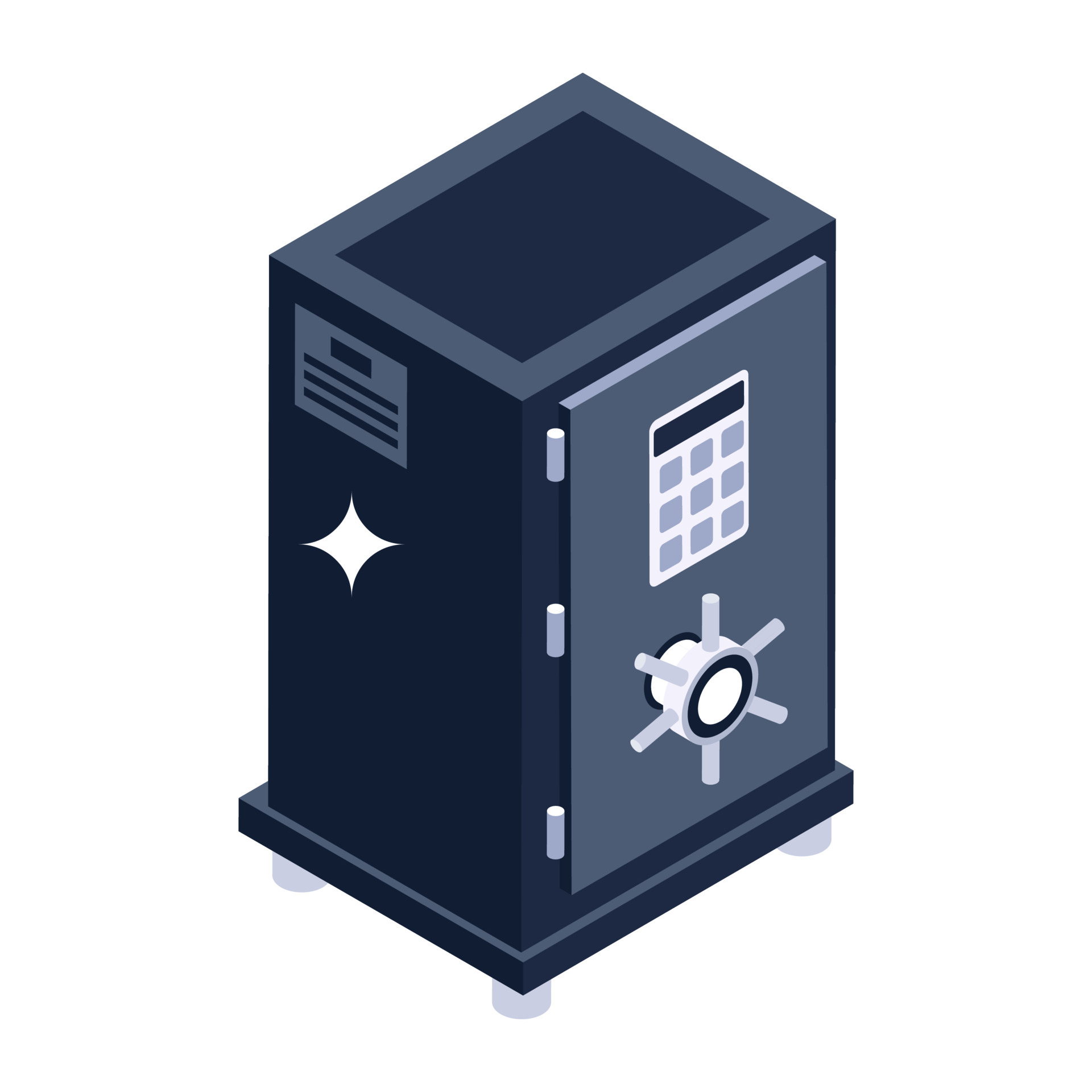 Digital locker icon design, financial vault in editable style 6530901