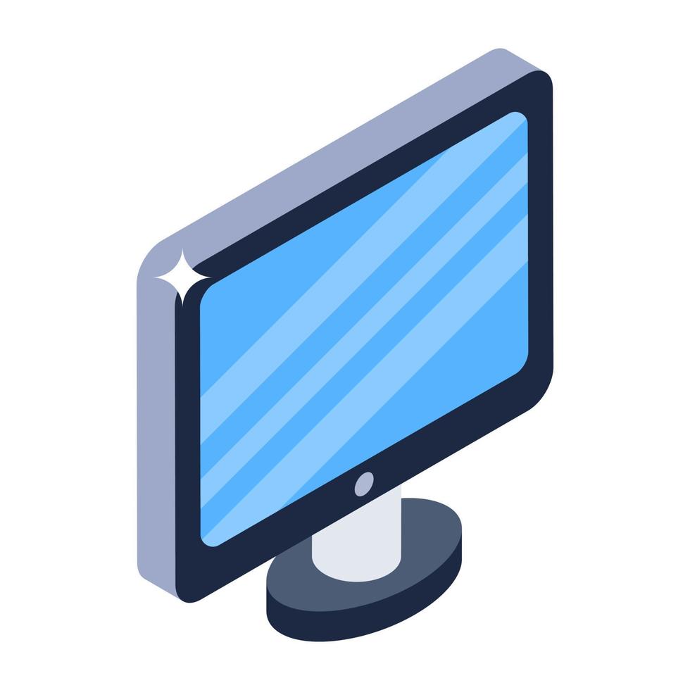 monitor icono isométrico, vector editable